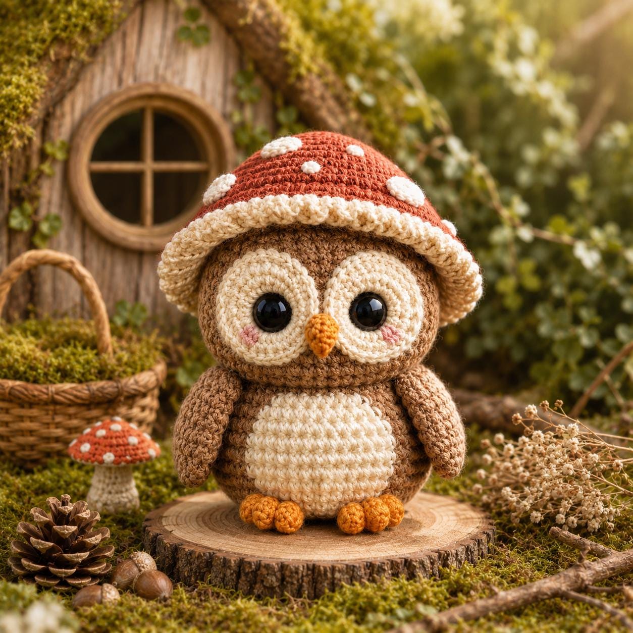 Baby Owl Plush Crochet Pattern