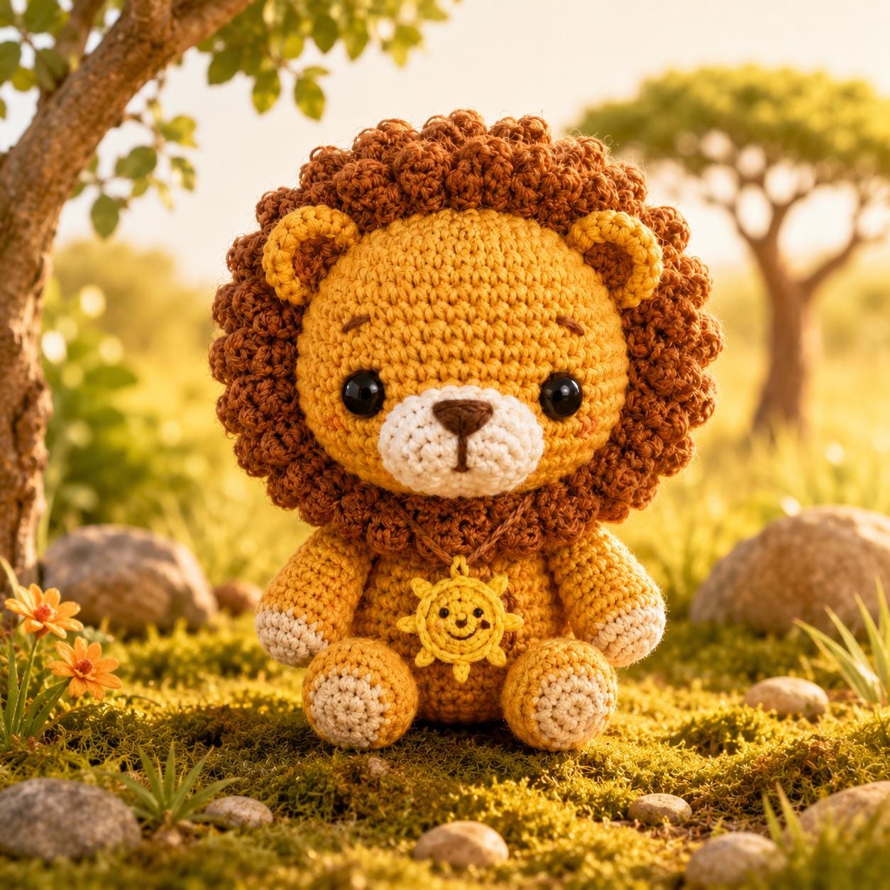 Baby Lion Safari Plushie Pattern