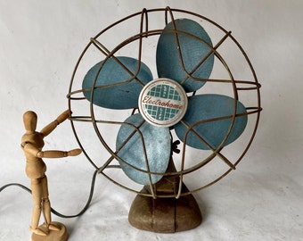 Ventilador metálico vintage, Electrohome, Larga duración, ventilador de escritorio, ventilador eléctrico, ventilador industrial,