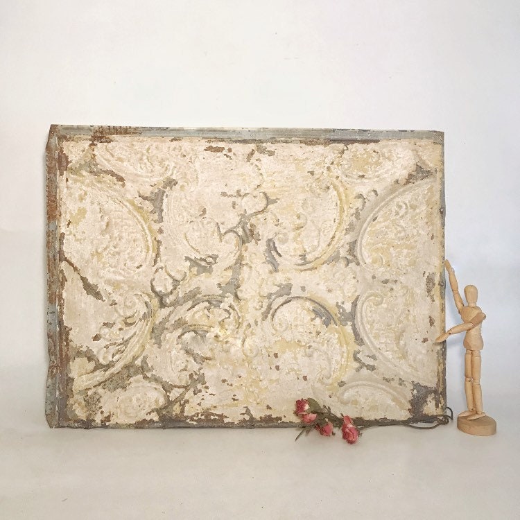 Vintage Zinnfliese antike ZinnDecke architektonische Bergung | Etsy