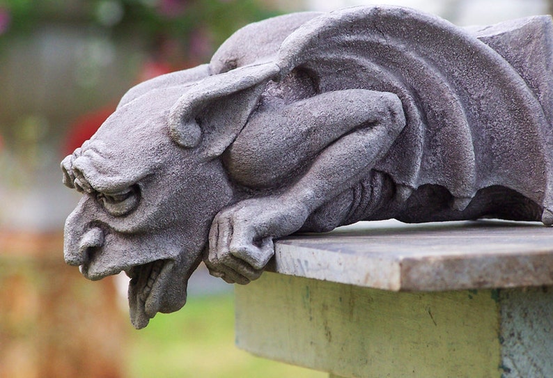 Worrywart Gargoyle gothic waterspout medieval Etsy
