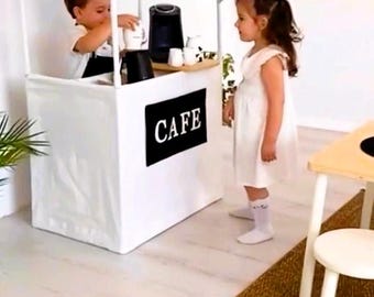 Funda para puesto de mercado de cafetería de juguete DIY IKEA Hack, juego de simulación que ahorra espacio (descarga digital)