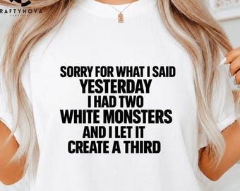 Sorry for What I Said Yesterday: Two White Monsters PNG (Digital Download)