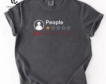 Funny People Review PNG: One Star Total Nightmare Sarcastic Quote (Digital Download)
