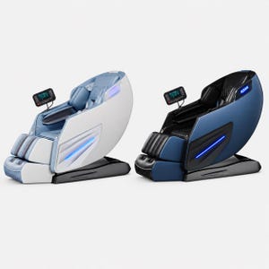 Ganzkörper-Massagesessel, Shiatsu-Liege mit Schwerelosigkeitsposition, SL-Schiene, Wärmefunktion, Airbags, Fußmassagegerät, Bluetooth