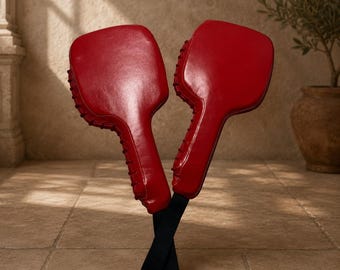 Handmade Cowhide Leather Punch Mitts – Elite Boxing Training Pads for Coaches & Athletes