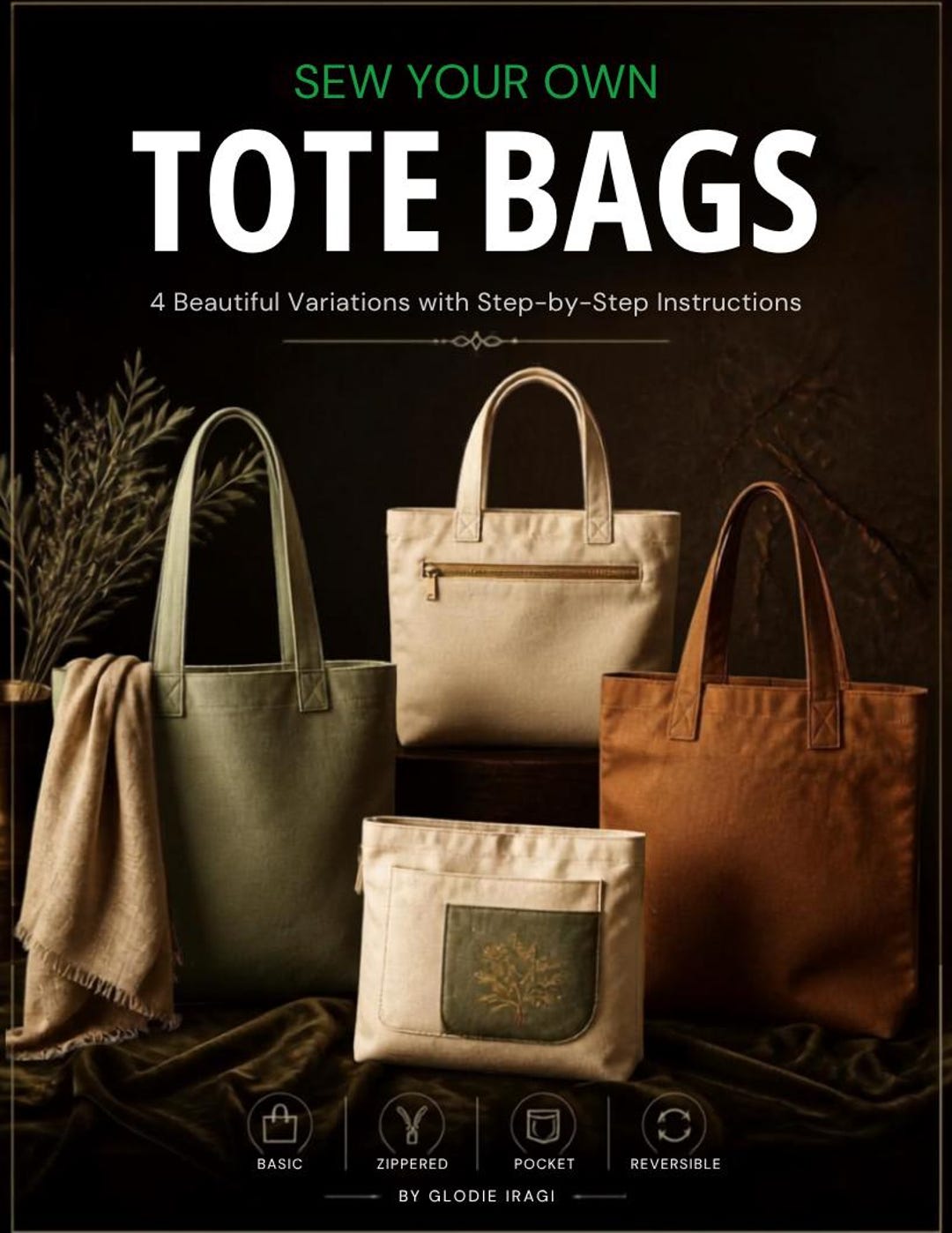 Tote Bag Sewing Pattern PDF | 4 Styles | Beginner Friendly | Instant ...