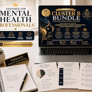 Cluster B Personality Disorders Workbook | DBT CBT Schema Therapy Worksheets (PDF)