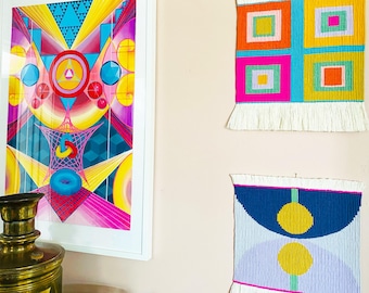 Ying and Yang of Purple Wallhanging