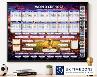 World Cup 2026 Fixture Tracker Poster | Football Bracket Chart (Digital Download)