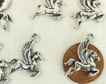 Pegasus charm 8 pieces mythical creature flying horse winged horse fantasy jewelry supply pegasus pendant
