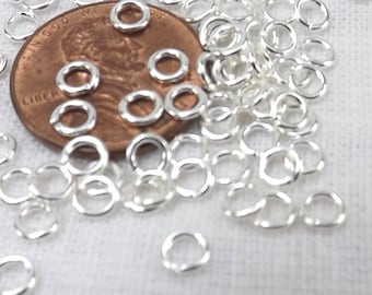 Small jump rings 100 pieces 4mm jump ring silver plated jewelry findings