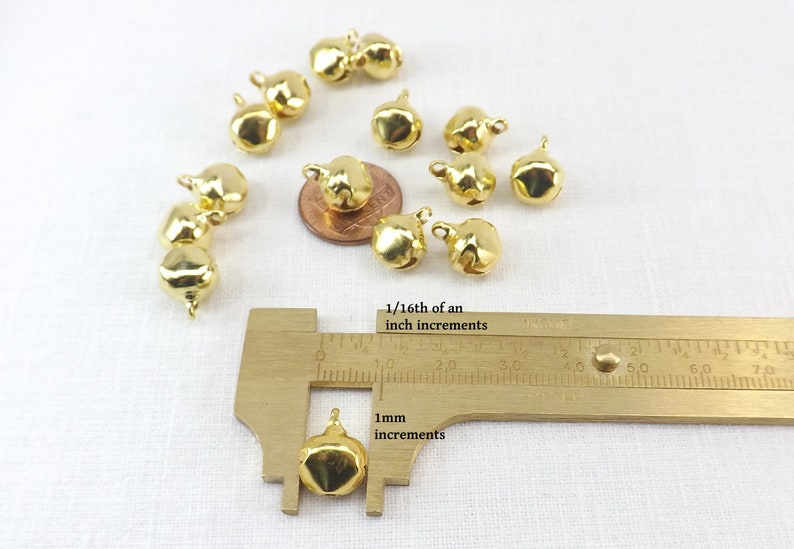 Bells 500 pieces Bulk 10mm Gold Color Steel Jewelry Craft Supply ringing holiday bells craft supplies charms