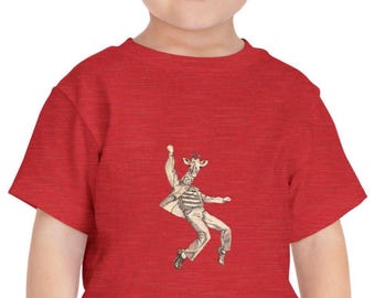 Camiseta de jirafa para niños pequeños, linda camiseta de jirafa, camiseta gráfica infantil, diseño de cuento de hadas caprichoso, regalo para pequeños bailarines, camiseta de jirafa para niños pequeños