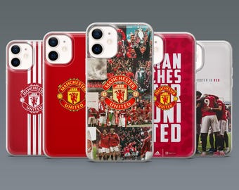 Manchester United Phone Case Soccer Football Cover for iPhone 17, 16, 15, 14, 13, 12, Samsung S25, S24, S23, S22,A16,A26,Pixel 10,9A