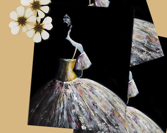 Art Print "Shapes of Grace" Mixed Media | Ballerina Art