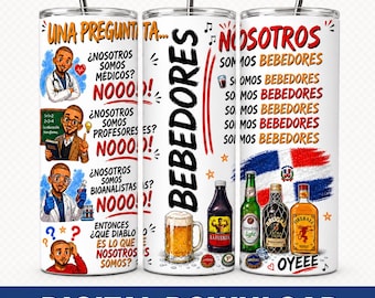 Nós Somos Bebedores PNG / PDF | Envoltório de copo magro de 20 onças | Diseño Sublimação Español | Design engraçado de copo espanhol | Download digital