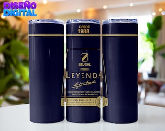 Ron Brugal Leyenda JPG | Envoltório de copo magro de 20 onças | Diseño Sublimação Español | Design de copo espanhol | Download digital