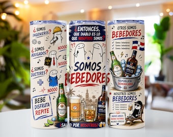 Nós Somos Bebedores JPG | Envoltório de copo magro de 20 onças | Diseño Sublimação Español | Design engraçado de copo espanhol | Download Digital