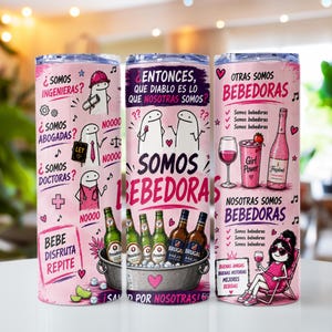 Nosotros Somos Bebedoras JPG | Diseño Tumbler 20oz Skinny | Sublimación Español | Rolig spansk tumbler Wrap | Digital nedladdning