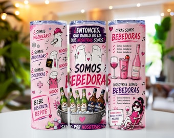 Nós Somos Bebedoras JPG | Diseño Tumbler 20oz Skinny | Sublimação Espanhola | Envoltório de Tumbler espanhol engraçado | Download digital