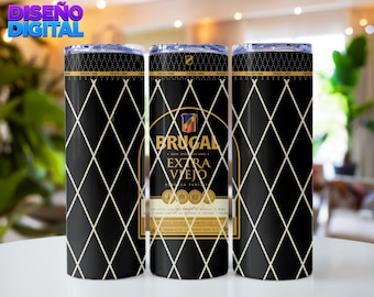 Ron Brugal JPG | Envoltório de copo magro de 20 onças | Diseño Sublimação Español | Design de copo espanhol | Download Digital