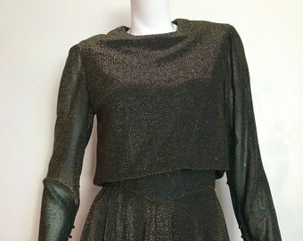 1980's Ursula of Switzerland sparkly copper dress/size 5/6