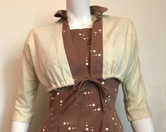 1950's polka dot dress and bolero jacket set/size 13