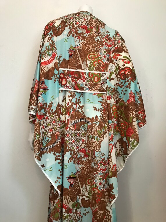 1970's 'Tyrone' nylon kaftan in an Asian print - image 6