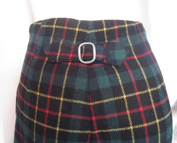 1990's Gap wool plaid pants with back buckle/size