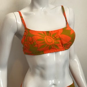 1960&#39;s cotton floral bikini