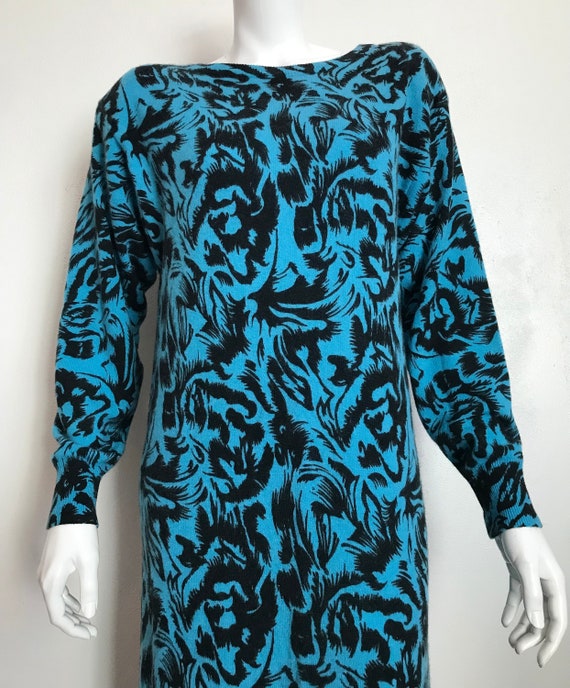 1980's 'Nilani' angora blend sweater dress/large