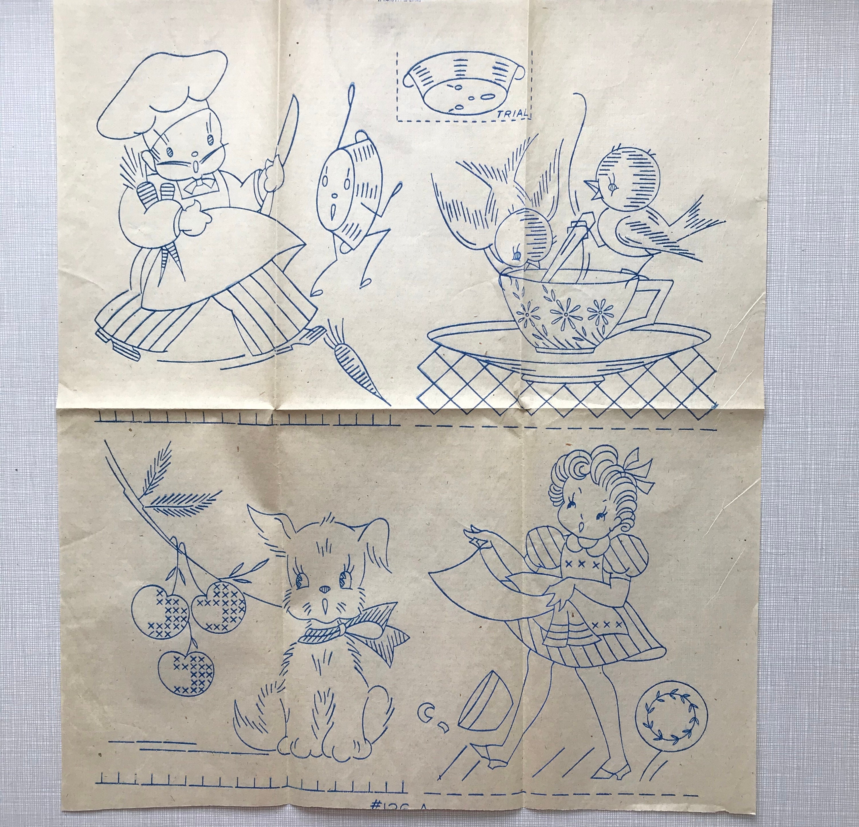 1940's Vogart transfer patterns for embroidery/3 sets Etsy