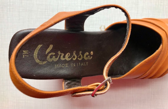 1970's Caressa leather and wood platforms/size 7 - image 8