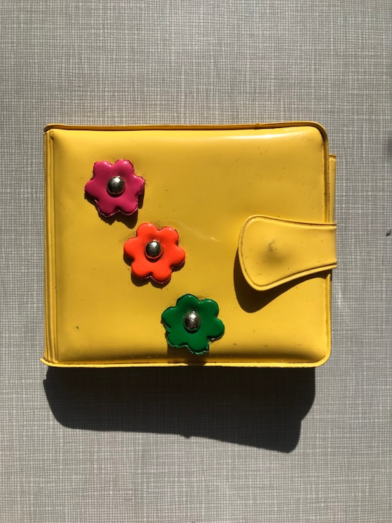 1970's dead stock vinyl wallets with flowers/4 co… - image 5