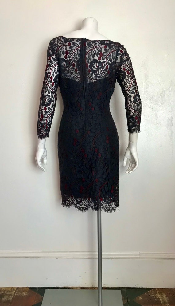 1990's Anna Sui black lace dress/size 10 - image 5