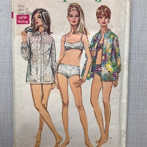 1960&#39;s Simplicity bathing suit and shirt pattern/size 10
