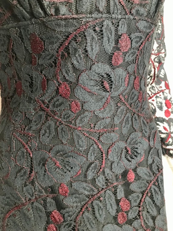 1990's Anna Sui black lace dress/size 10 - image 6