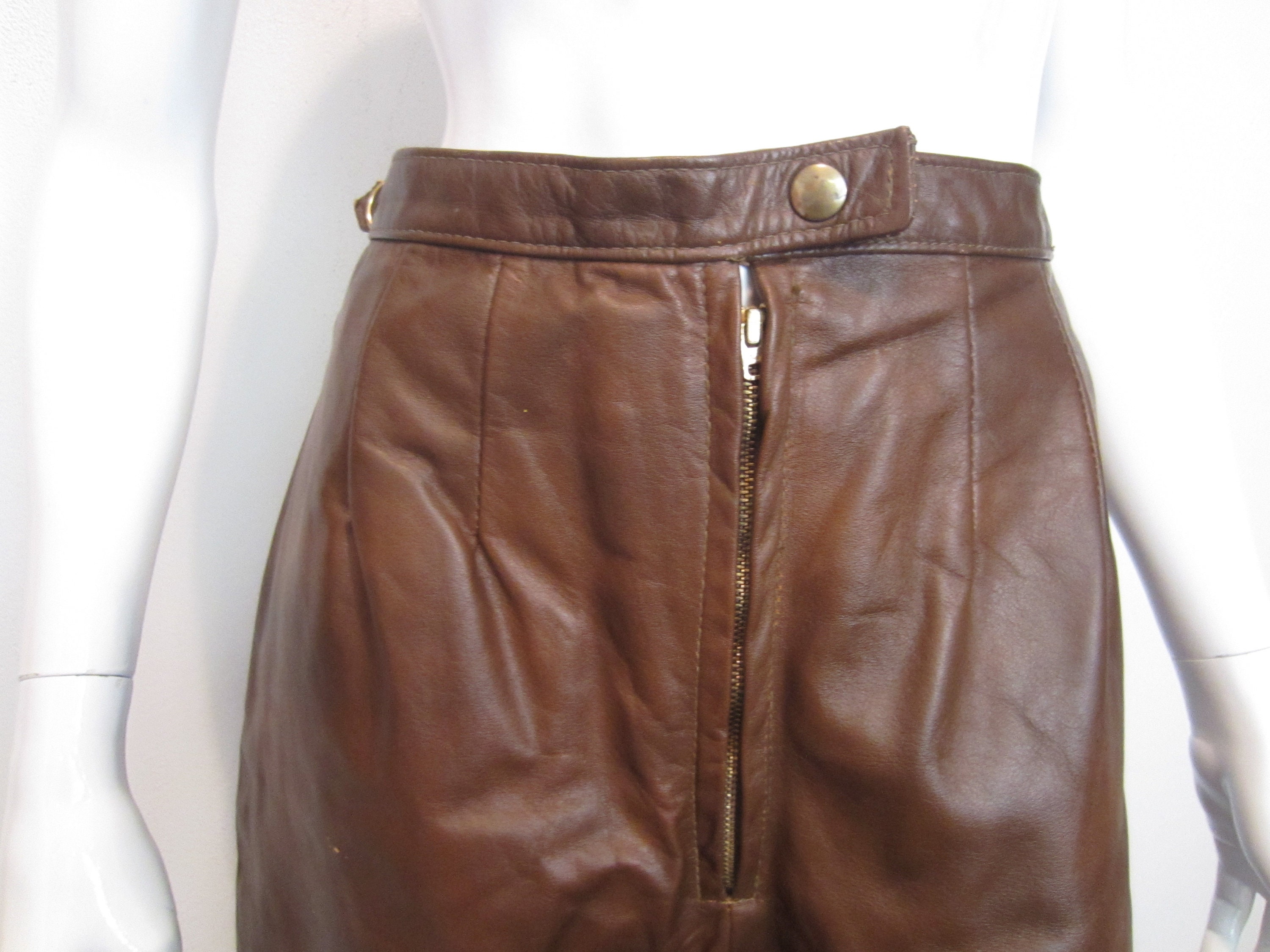 1970's Wheels of Man Brown Leather Motorcycle Pants/size Etsy Australia