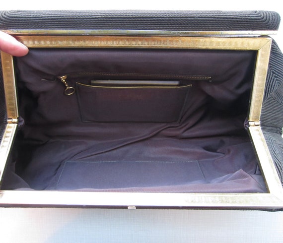 1940's Corde dark brown clutch - image 4