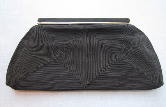 1940's Corde dark brown clutch - image 3