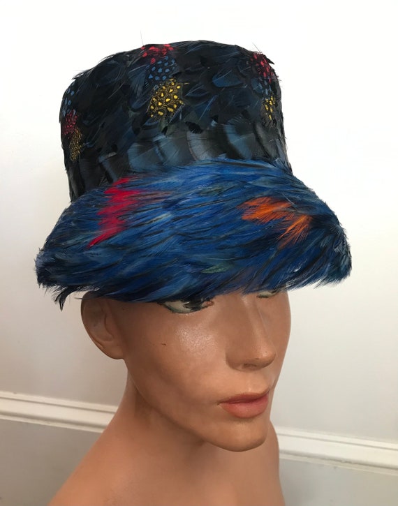 1960's Gene Doris feathered hat