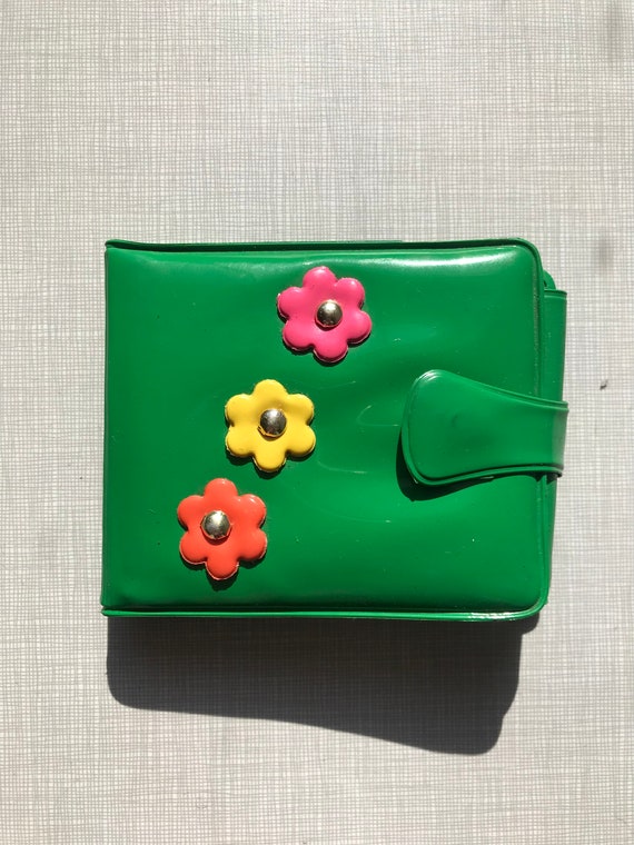 1970's dead stock vinyl wallets with flowers/4 co… - image 6