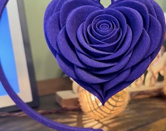 Regalo de recuerdo con forma de rosa impresa en 3D
