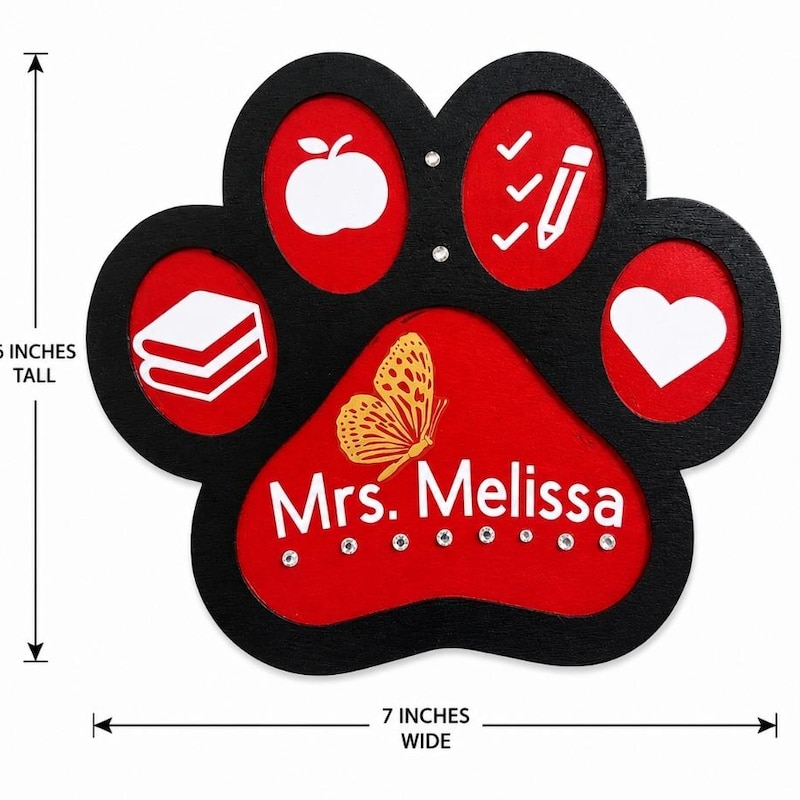 Paw Print School Sign - Etsy