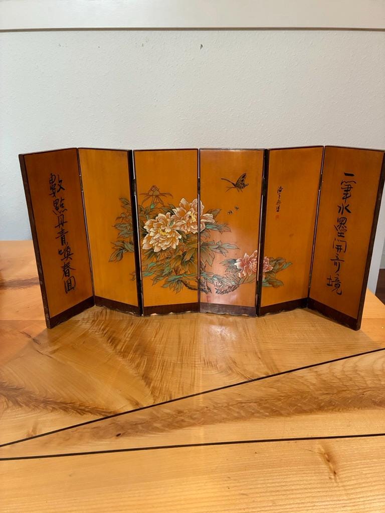 木製手造り屏風 6 Panel Chinese Screen - Etsy