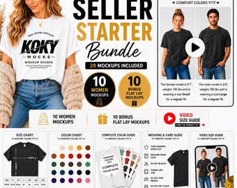 Comfort Colors 1717 Mockup Bundle, POD Seller Starter Kit (Digital Download)