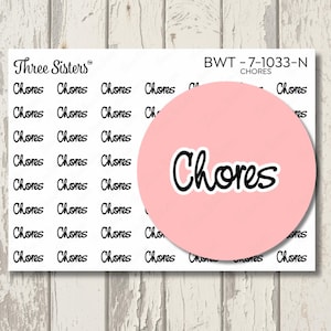 Functional Chores Mini Icons for Planners