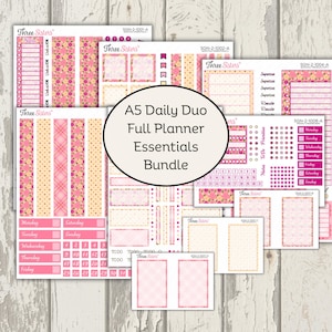 Complete A5 Daily Duo Planner Bundle – Monthly, Weekly, Dashboard Essentials (Signature Palette)