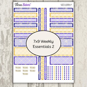 Weekly Planner Stickers for EC 7x9 Daily Duo – Time-Blocking, To-Do Elements | Light Palette